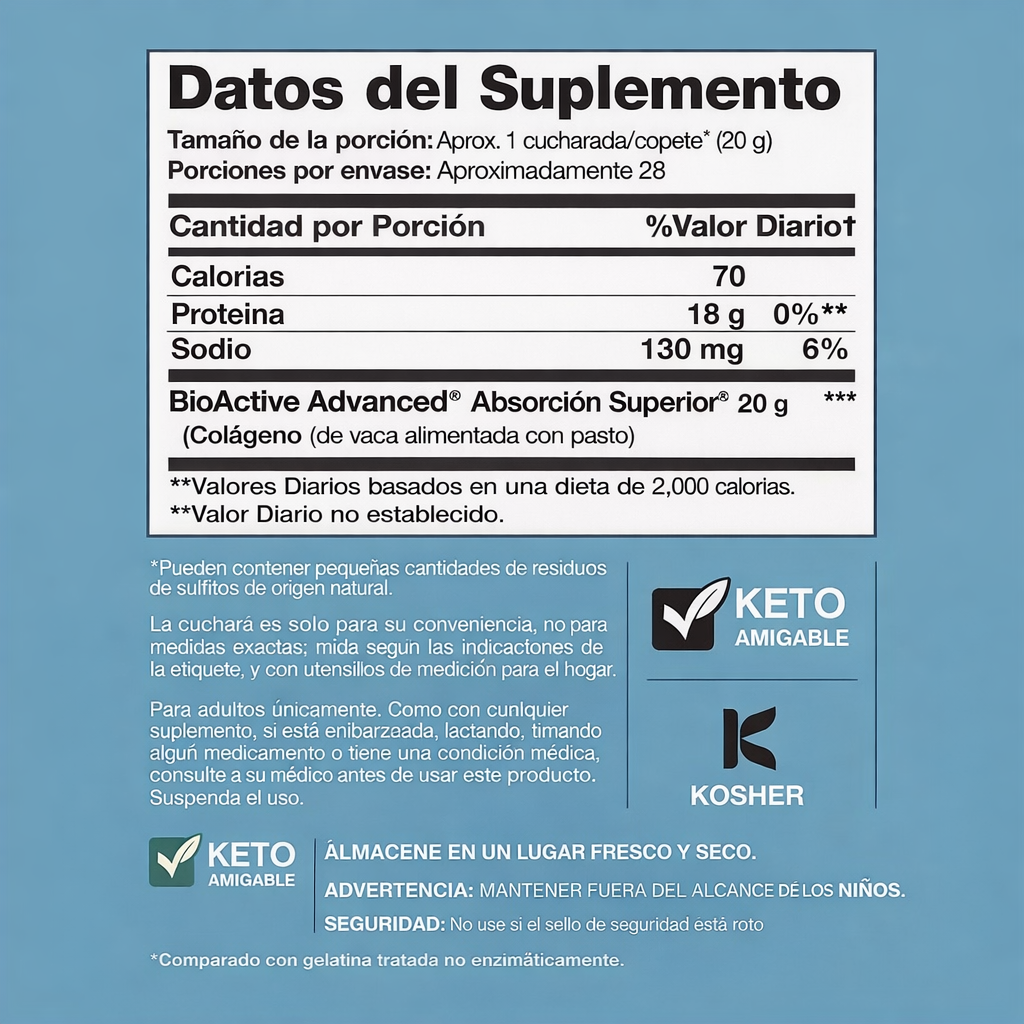 Colágeno BioActive Advanced® – Péptidos Hidrolizados Premium